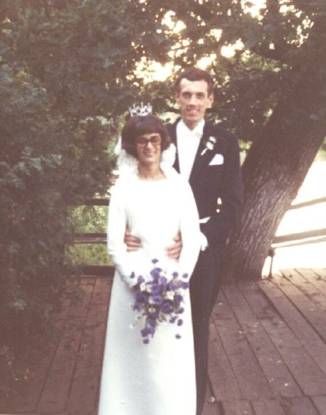 Vi gifte oss 28 juni 1969. Bilden från brygga i Stångån.